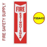 FSSA412 Fire Extinguisher Arrow, 4 Inch x 12 Inch